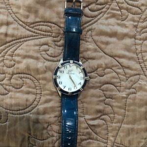 Beautiful watch with navy blue band